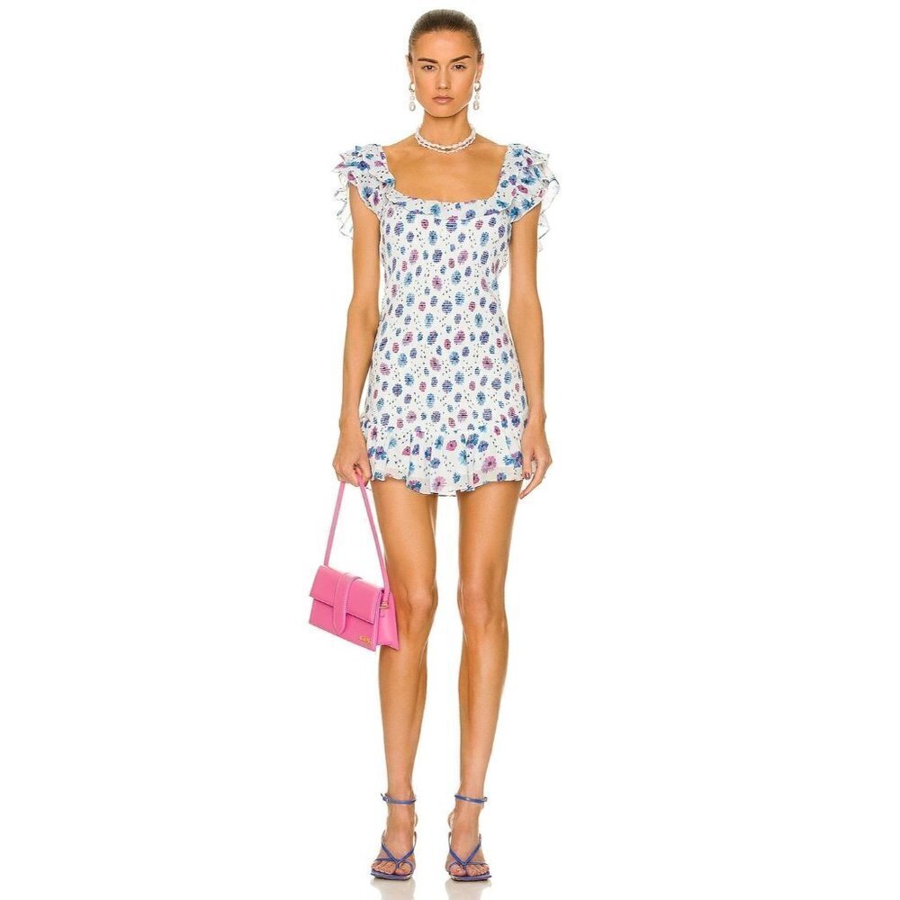 LoveShackFancy Kodie Dress in Deep Cotton Candy Medium Mini Floral